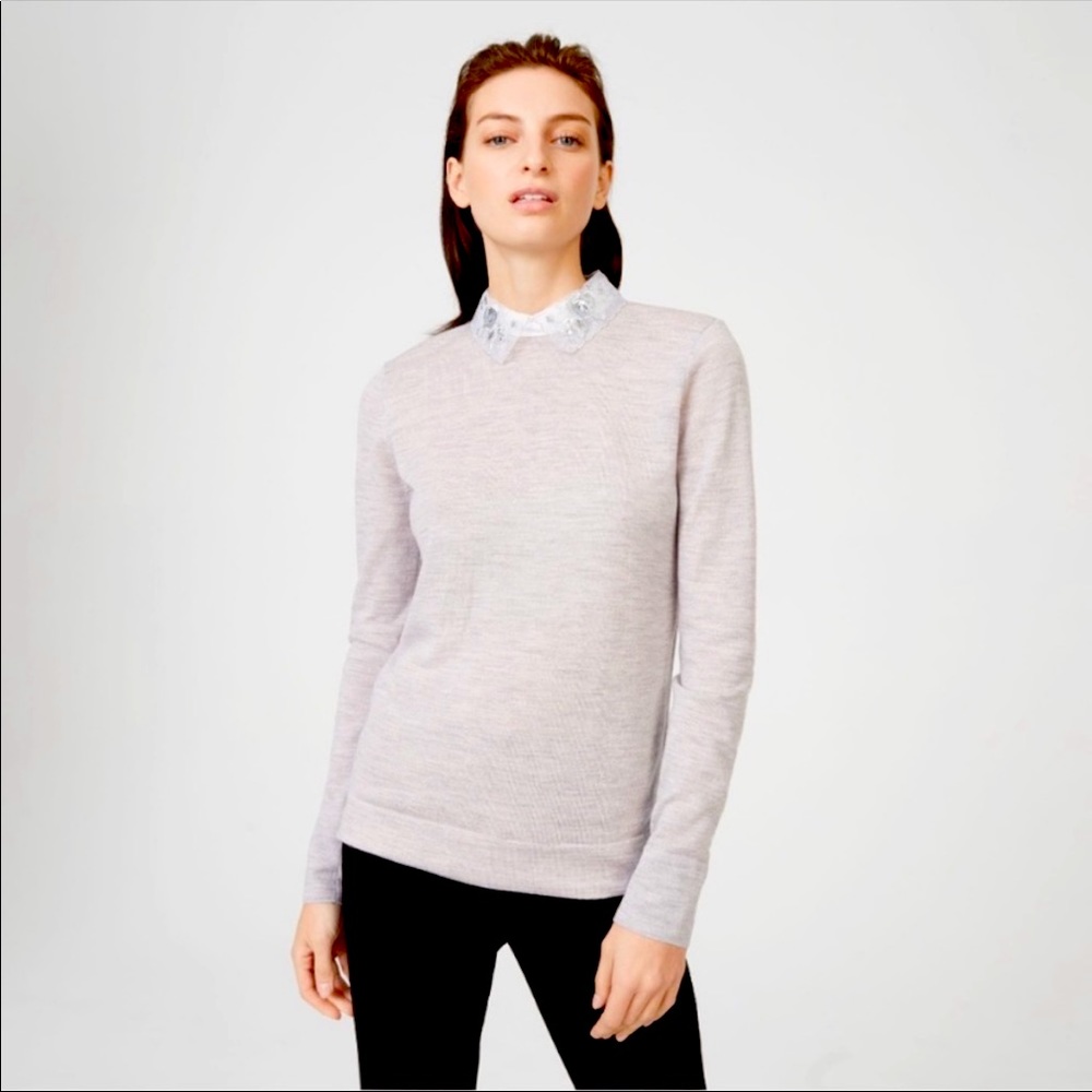 Club Monaco sweater embroidered collar